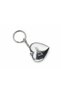 Silver Heart Patterned 316L Stainless Steel Openable Memory Gift Keychain - 4