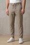 Men's Beige Textured Slim Fit Jogger Pants with Drawstring and Elastic Waist for Casual Wear - 3