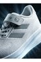 Unisex White Silver Lace-Up Single Velcro Baby Kids Sports Shoes Sneakers School Shoes - 6