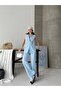Women's Gold Buttoned Belted Vest Fabric Trousers Set - 5