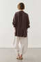Drawstring Tencel Shirt Brown - 6