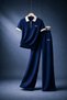 Valeria Indigo Double Set Palazzo Compact Fabric Modal Fabric Trouser Set (Soft Fabric and Non-Pilling)