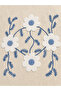 2-Piece Blue and White Daisy Printed Decorative Throw Pillow Cover 100% Cotton 45X45 cm - 2