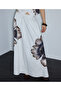 Floral and Beaded Embroidered Maxi Skirt - 5