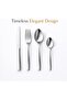 24-Piece Stainless Steel Cutlery Set for 6 People, Mirror Polish Silverware Flatware Set with Fork Knife Spoon, Dishwasher Safe Tableware for Home, Restaurant, Parties & Gift - 8
