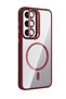 Ilkeshop Galaxy S24 Fe Cover with Remim Lens and Magsafe Stand (172425) - Burgundy - 2