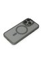 Ilkeshop New iPhone 15 Pro Max Case Room Magneticsafe Silicone (190028) - Gray - 4