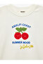 Crew Neck Short Sleeve Cherry Embroidery Detailed Cotton T-Shirt - 5
