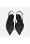 Large Size Women's Stone Ballet 41-42-43-44-Black - 4