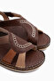 Cathrin Genuine Leather Brown Women's Sandals - 5