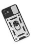 Ilkeshop New Galaxy A04E Case Pars Silicone with Lens Ring (113234) - Silver - 3