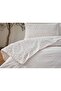 Boho Chic Spring Easy Cotton Ravel Duvet Cover Set Double - Cream - 3