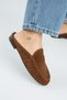 Zuleyka Women's Genuine Leather Pleated Loafer Tan Slippers - 5