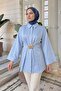 Shirt with Metal Accessories Y0142 - Baby Blue