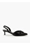 Women Buckle Detail Kitten Heel Pointed Toe Shoes - 3