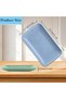 4 Colors Big Rectangular Dinner Plates Unbreakable Wheat Straw Plates, Reusable Durable Lightweight Salad Plate - 7