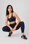 Women's High Waist Gathering Detailed Stitching Sports Leggings Set – Fitness Yoga Pilates Activewear - 3