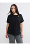 Esvab • Modern & Distinctive Plus Size Wide Collar Textured Blouse