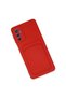 Ilkeshop New Galaxy A14 4g Case Kelvin Silicone with Business Card Holder (194748) - Red - 3