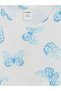 Crew Neck Butterfly Printed Girls' Dress - 2