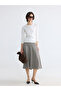 Plaid Flared Skirt with Zipper at the Waist