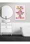 ALAYRA Centiza 12" x 18" - What Happens In The Bathroom, Stays In The Bathroom Canvas Poster Unframed, Pink Preppy Aesthetic Room Decor, Funny Room Decor for Girl, Bathroom Decor45.7X30.5 CM - 4