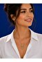 Gold Plated Chain Necklace with Crystal Stones - 3