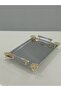 Figured, Metal Legs, Metal Handles, Stainless Steel Rectangular Tray Luxury Presentation Tray - 4
