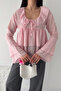 Women's Ruffle Collar Flounce Sleeve Blouse - 3