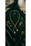 Very Beautiful Clover Design Gold-Like Steel Necklace - 2