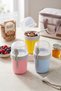 Set of 3 Snack Food Yogurt Muesli Granola Diet Containers with Forks and Spoons - Colorful Food Storage Container - 5