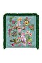 Tropical Parrot and Floral Pattern Fringed Throw Pillow Cover - Exotic Cover with Green Tassels - 6