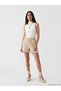 Vizyon New Season Elastic Waist Women's Jean Shorts