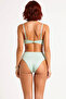 Women's Bikini Set with Adjustable Straps, Covered High Waist, Glittery Knitted, Without Underwire, with Accessories, Regular - 5
