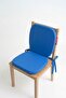 Chair Cushion with Backrest Oval Lace-Up Kitchen Garden Balcony Cushion Standardfit Blue