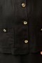 Missdalida Shirt Collar Pocket Linen Jacket - 4