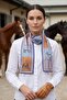 Shoe Basket Artistic Horse Patterned Silky Fabric Elegant Women's Scarf - 3