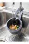Button-Operated Six-Way Sink Strainer, Hanging Food Waste Strainer, In-Sink Trash Basket - 5