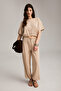 Stery women's soft organic cotton stone color top and bottom set - 4