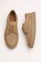 Men's Beige Genuine Leather Suede Casual Lace-Up Shoes – Mocca - 5