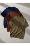 3 Pieces Men's Striped Premium Summer Knitwear T-Shirt