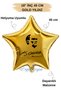 18 Inch Gold Star Foil Balloon |   Ataturk Printed |   Ataturk's Signature |   Helium Compatible