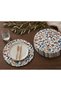 American Service, Vintage Colorful Leaf Pattern Digital Printed Supla (6 Pieces)