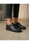 Genuine Leather Black Women's Leather Casual Shoes Dp80-8009 - 2