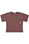 Front Pocket and Back Print T-Shirt for 2-5 Years Old - Brown