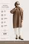 6435 - Comfortable Buttoned Shawl Detailed Long Women's Viva Cap - 8