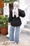 Black Elastic Cuffed Belted Shirt - 5