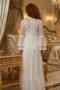 Luxury Lace Satin Bridal Nightgown Set - Spanish Sleeve Long Dressing Gown - 4