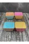 Glb-Stl41414 4-Compartment Glass Breakfast Snack Bowl with Gold Stand, Colorful - 2