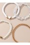 Pack of 4 - Beaded Heart Bracelet - 4